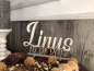 Preview: Cake Topper 2-zeilig mit Name und Datum + Motiv Preview: Cake Topper 2-zeilig mit Name und Datum + Motiv