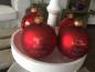 Preview: 4 Christbaumkugeln / Weihnachtskugeln hellrot graviert versch. Größen Preview: 4 Christbaumkugeln / Weihnachtskugeln hellrot graviert versch. Größen