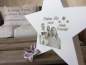 Preview: Dekostern mit Gravur weiss stehend gross Preview: Dekostern mit Gravur weiss stehend gross
