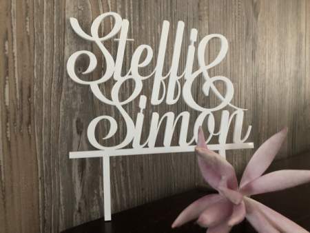 Cake Topper 2-zeilig Namen Cake Topper 2-zeilig Namen